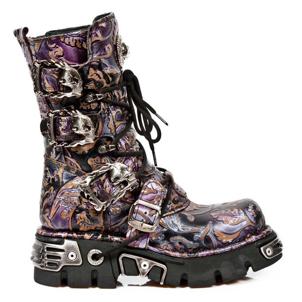 New Rock - M391S5 Laarzen - Paars/Zwart